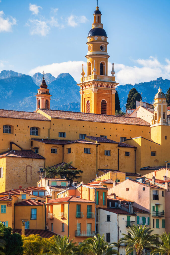 Menton village old town during spring
